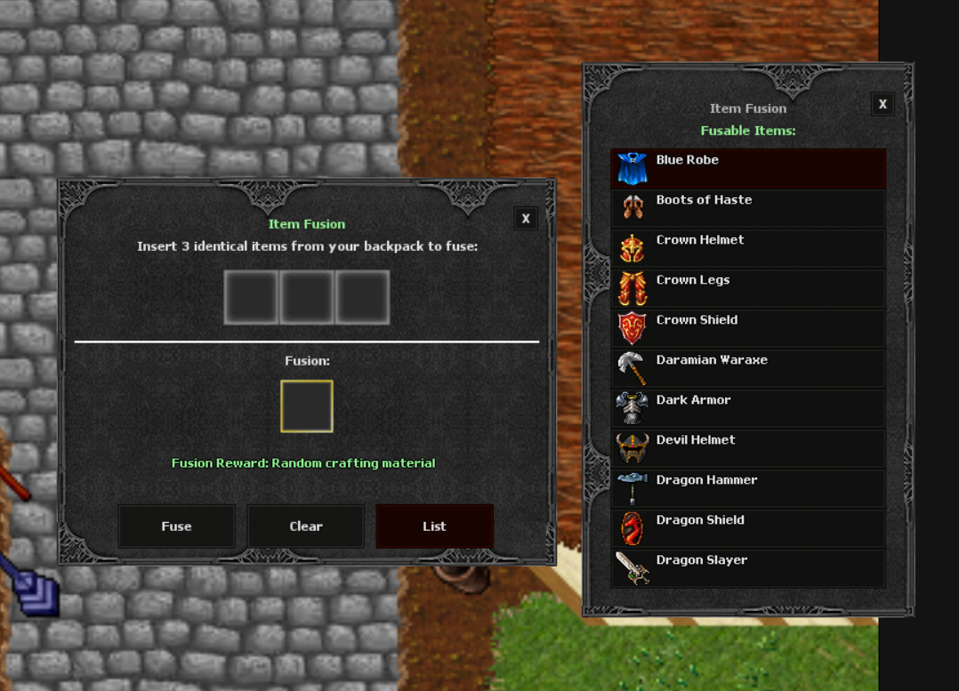 Fusable Items List